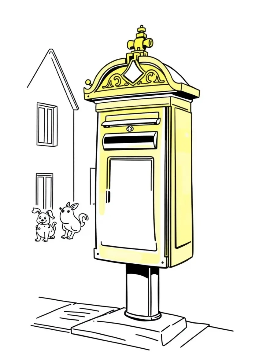 (Germany) A German post box (yellow mailbox) on a street