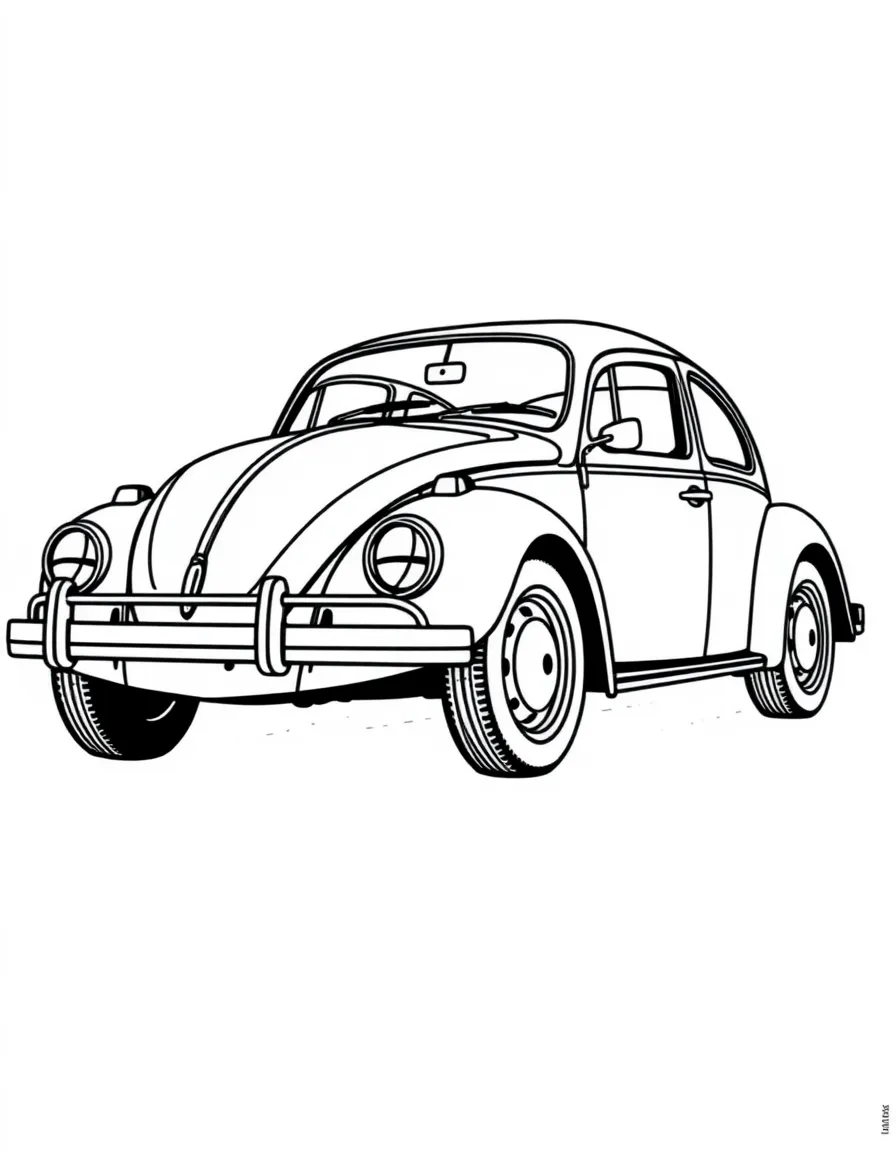 (Germany) A classic Volkswagen Beetle car (an iconic German automobile)