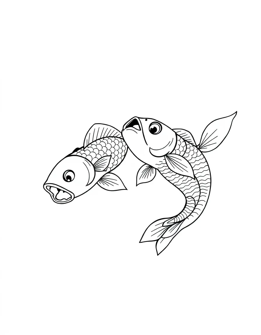 (Japan) A pair of carp streamers (koinobori) flying for Children’s Day
