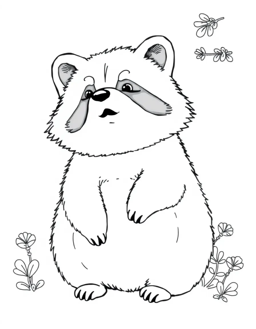(Japan) A cute Japanese raccoon dog (tanuki) with a big belly