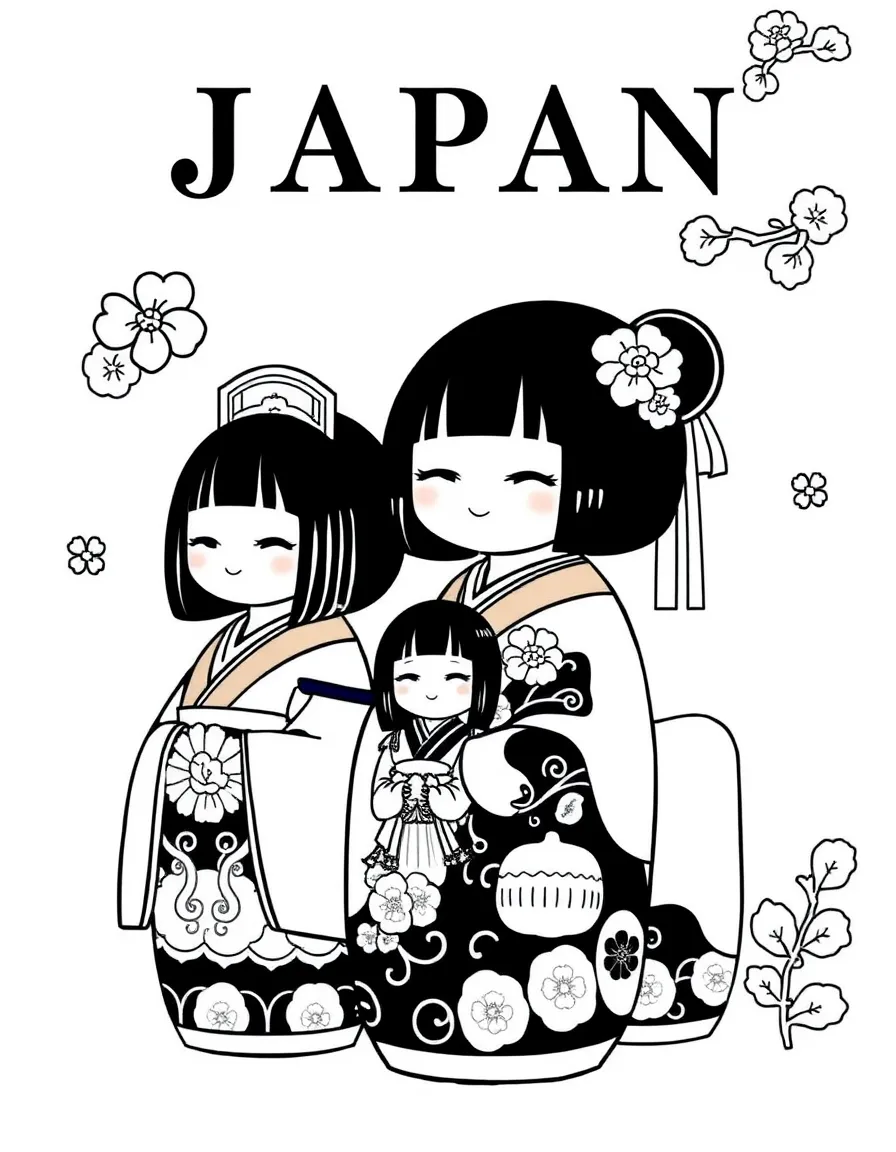 (Japan) A set of Japanese Hina dolls on display for Girls’ Day