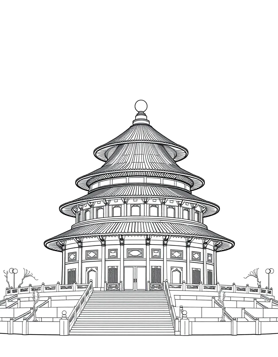(China) The Temple of Heaven with its round layered roof in Beijing