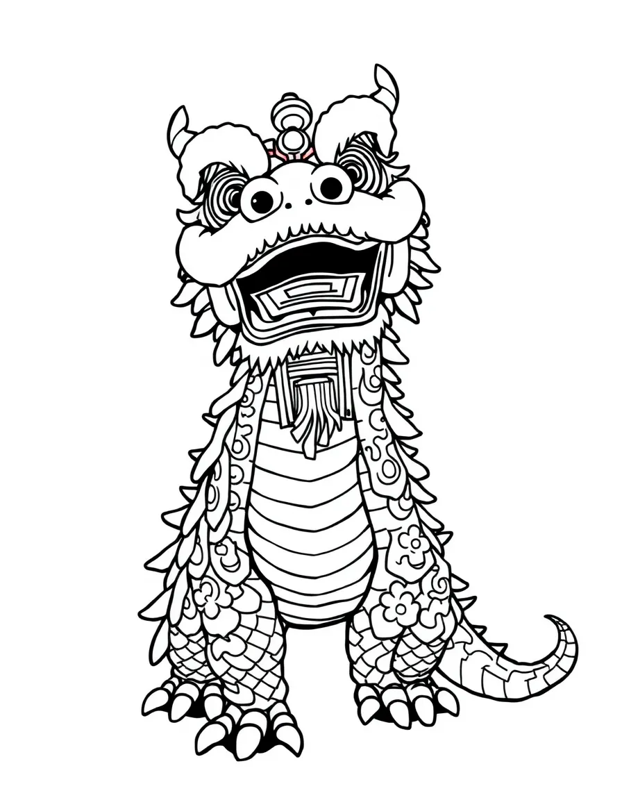 (China) A colorful dragon dance costume used in parades