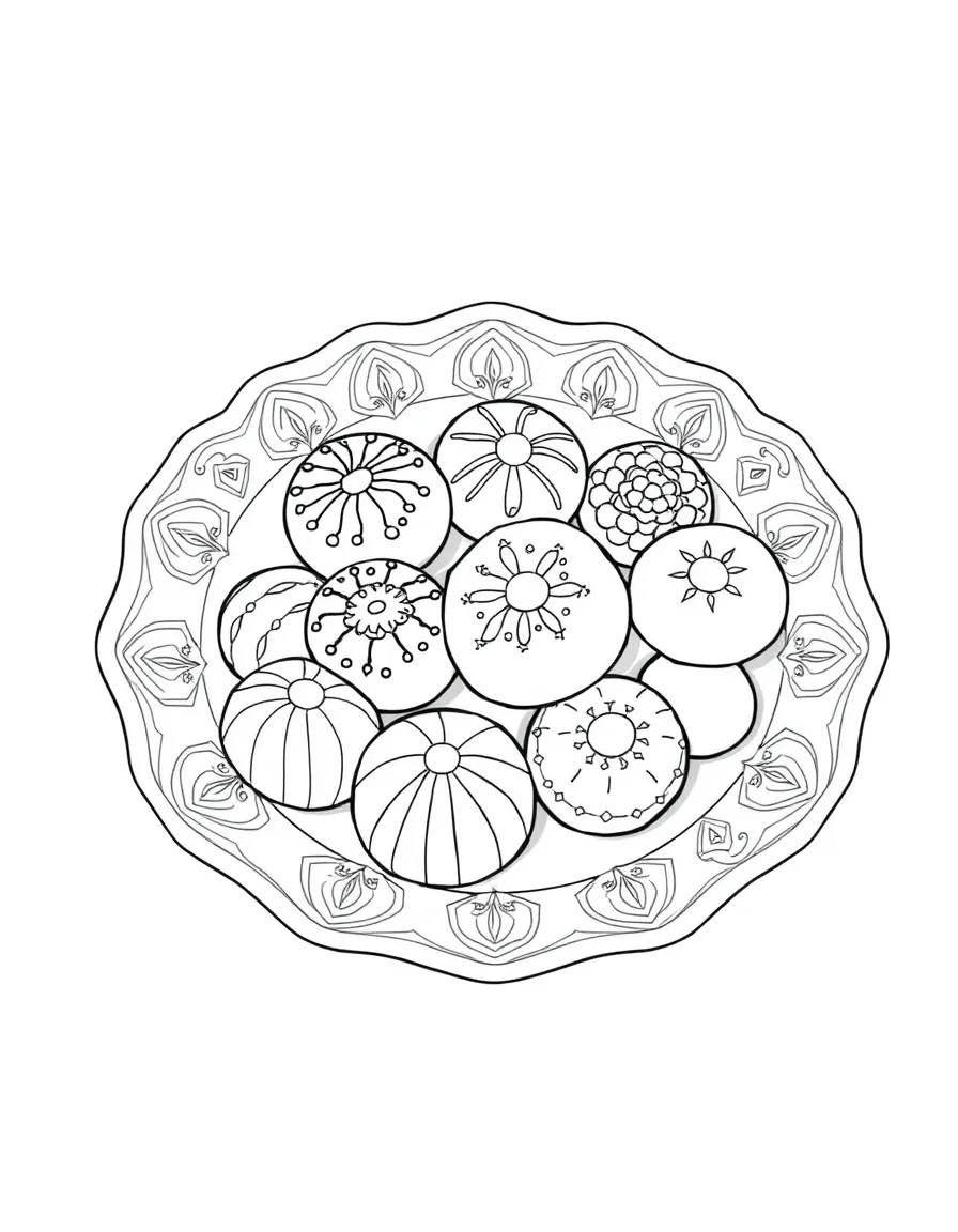 (India) A plate of Indian sweets and treats (like ladoos and barfi)