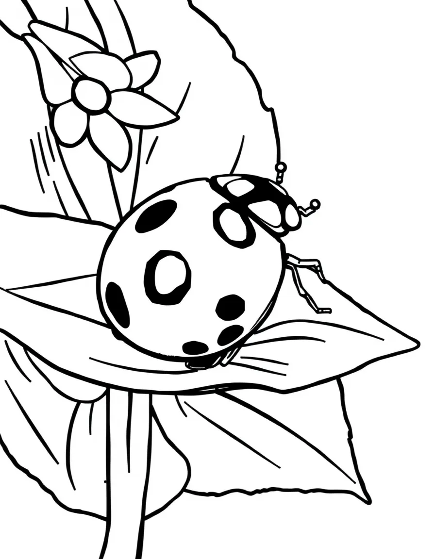 (Finland) A seven-spot ladybug (national insect) resting on a summer leaf.