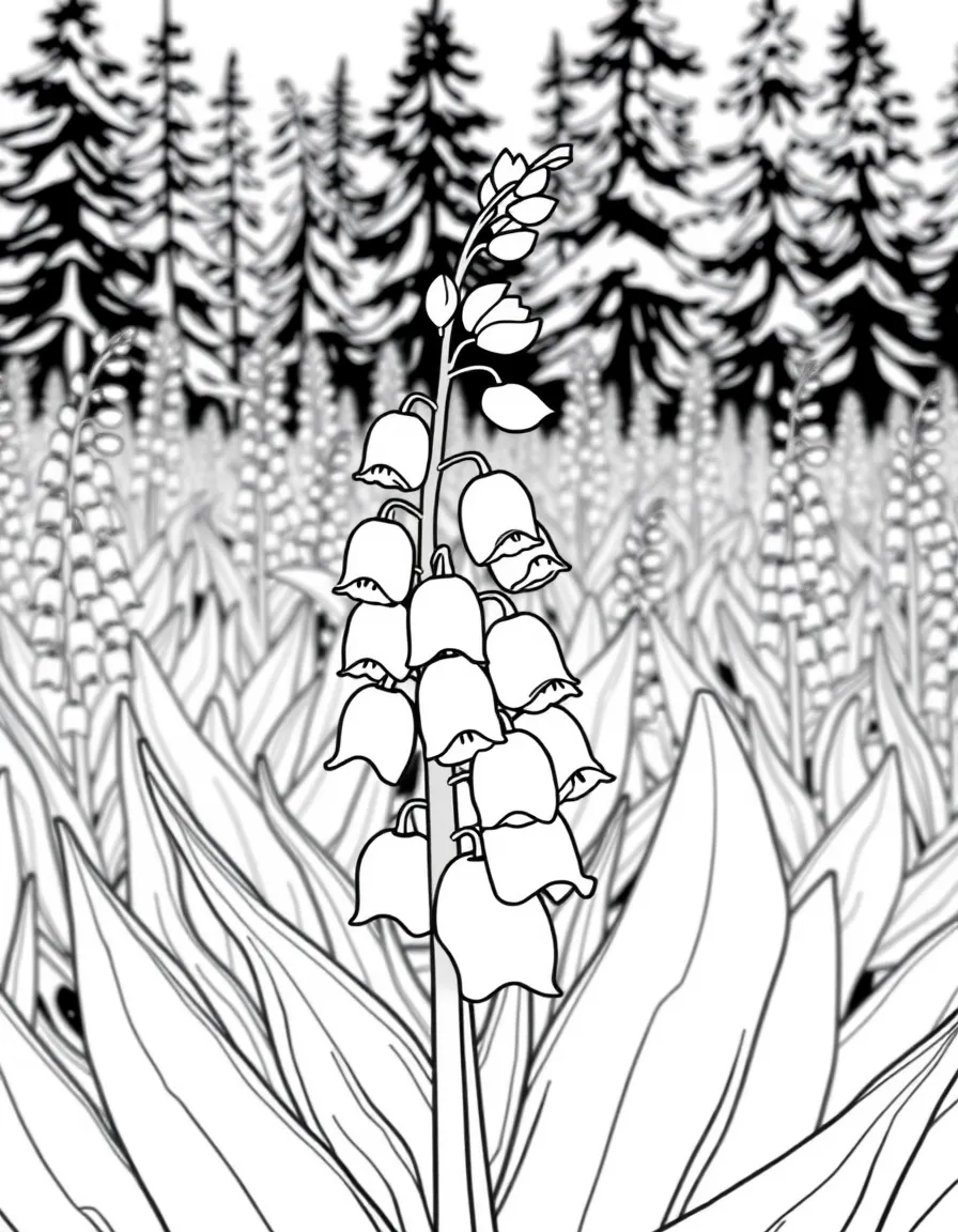 (Finland) A field of blooming lily-of-the-valley, Finland’s national flower.
