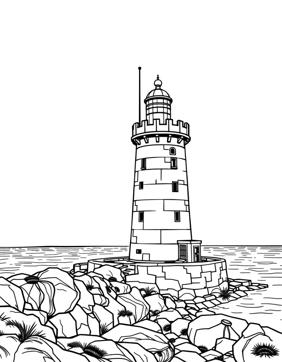 (Spain) The ancient Tower of Hercules lighthouse standing by the sea in Galicia.