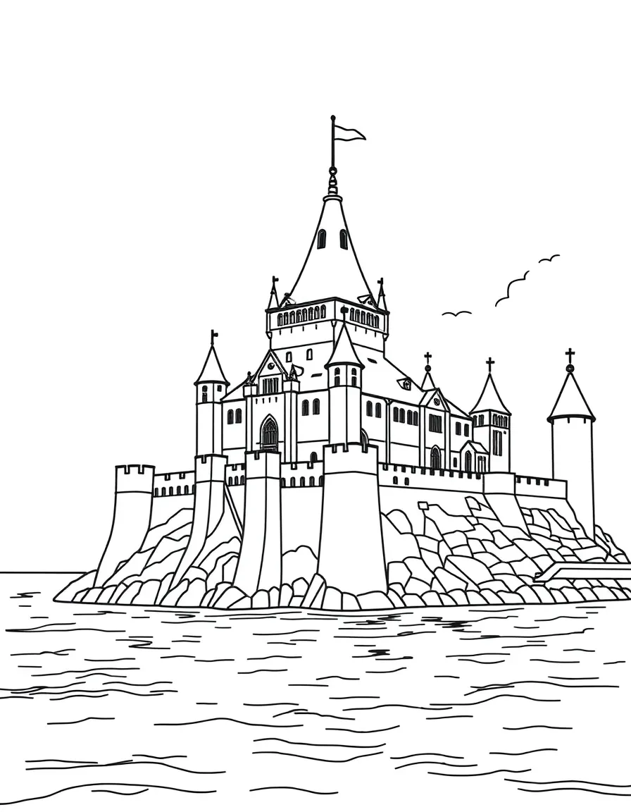 (Denmark) Kronborg Castle (Hamlet’s castle) standing by the sea.