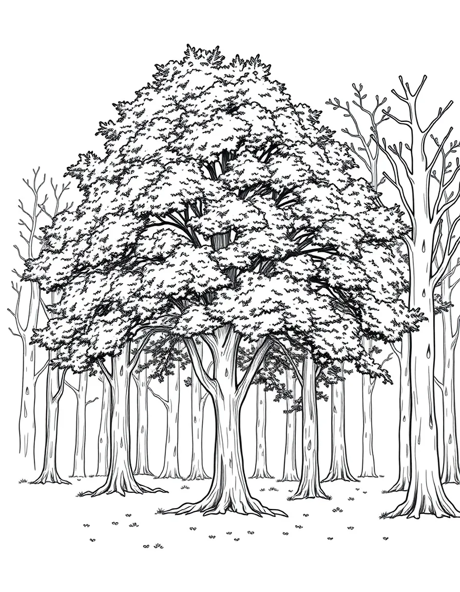 (Denmark) The green beech trees in a forest (Denmark’s beloved national tree).