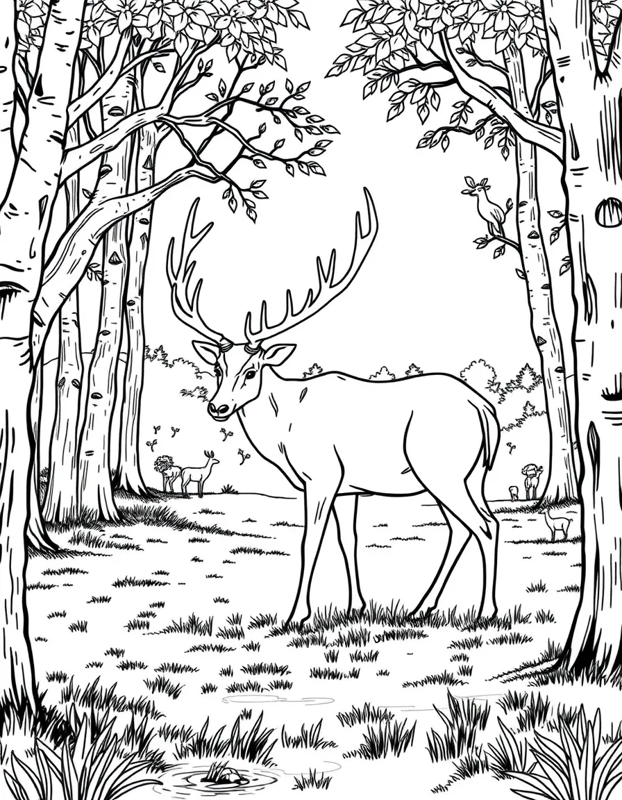 (Denmark) Deer grazing peacefully in the Dyrehaven park near Copenhagen.