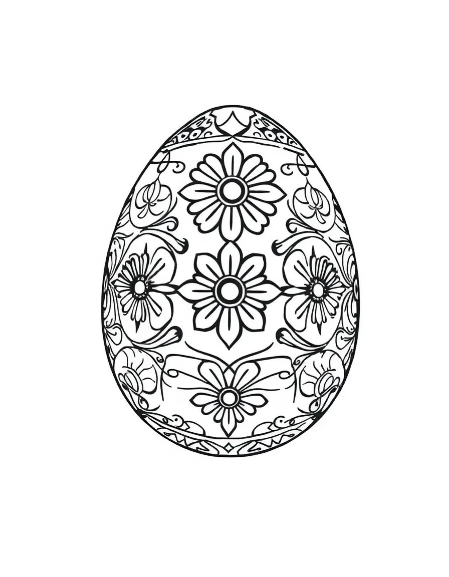 (Ukraine) A beautifully decorated pysanka Easter egg with intricate patterns.