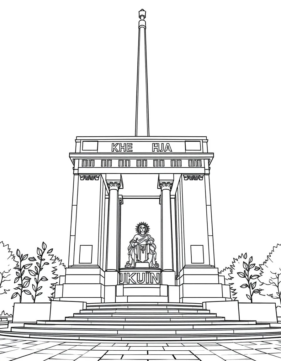 (Ukraine) The Independence Monument (Berehynia) standing in Kyiv’s square.