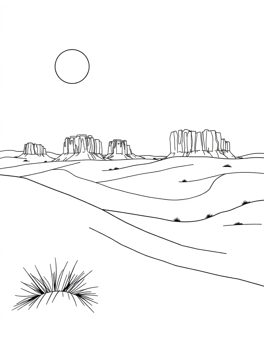 (Israel) The desert dunes and rock formations in the Negev Desert under a bright sun