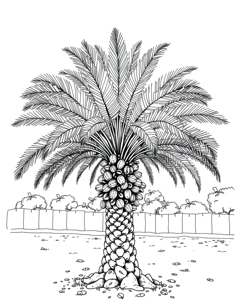 (Israel) A replica of an ancient Judean date palm tree (grown from 2000-year-old seed) with dates