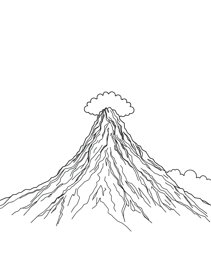 (Malaysia) Mount Kinabalu, the tallest mountain in Malaysia, with clouds around its peak