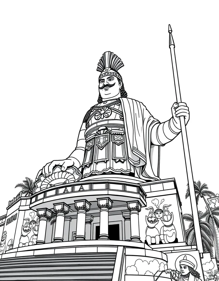 (Philippines) The giant Lapu-Lapu statue at Mactan Shrine in Cebu (honoring the Filipino hero Lapu-Lapu)