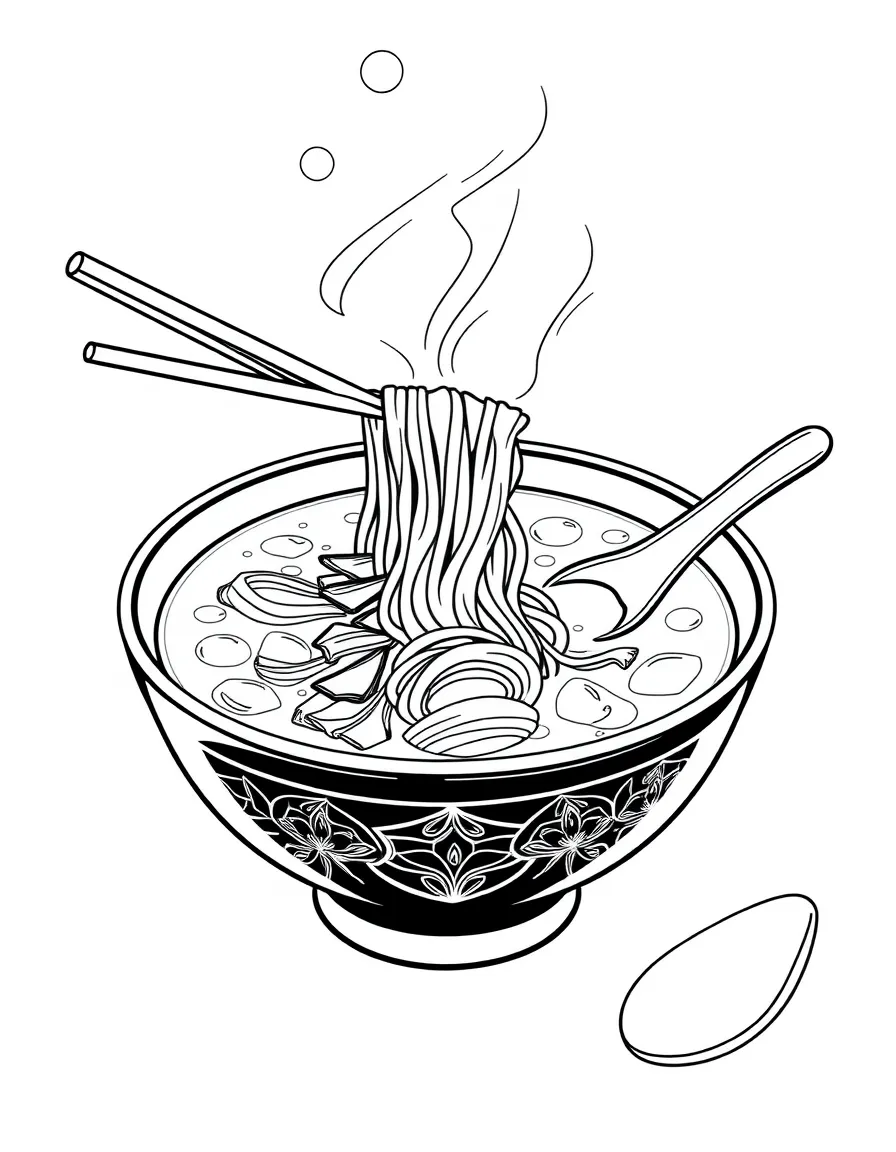 (Taiwan) A steaming bowl of Taiwanese beef noodle soup with chopsticks and a spoon ready