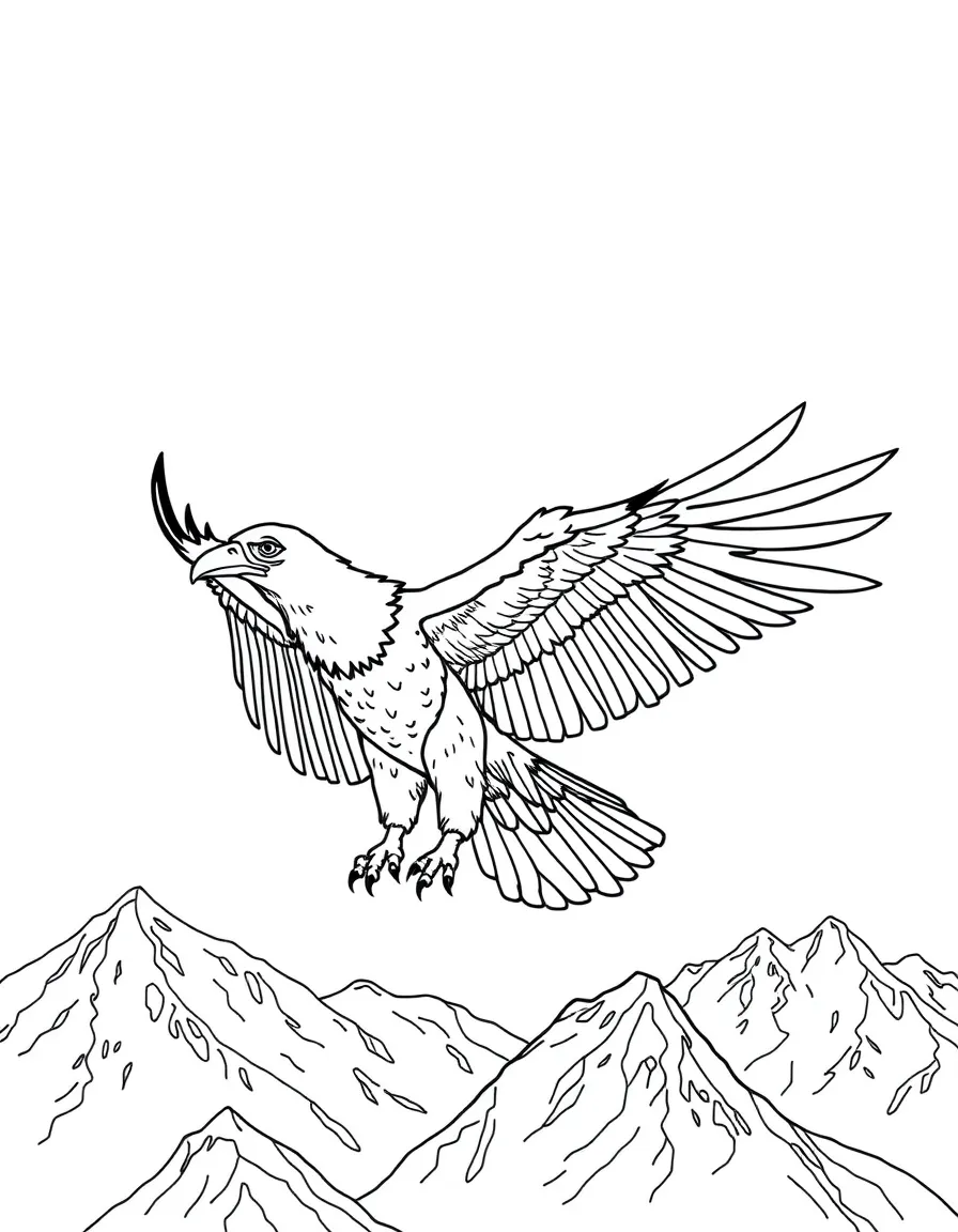 (Argentina) An Andean condor flying high above the snow-capped Andes mountains.
