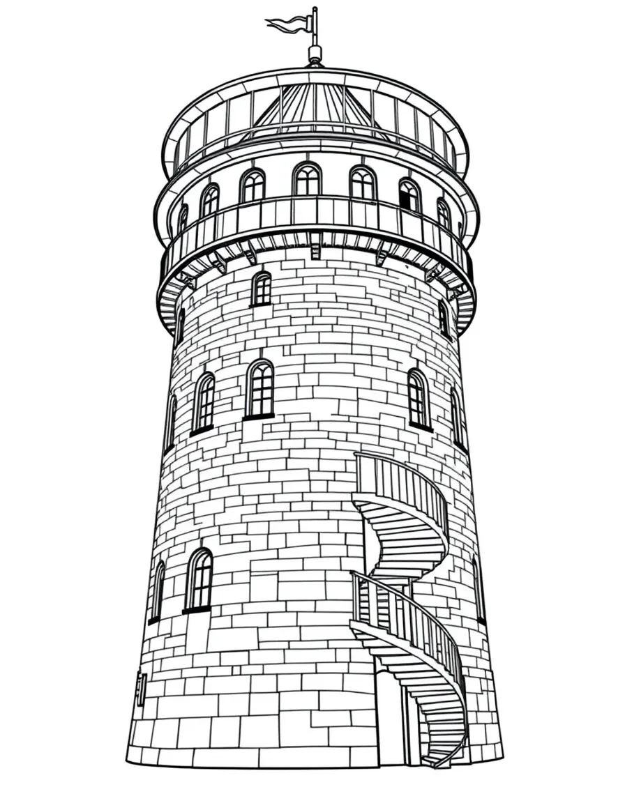 (Denmark) The Round Tower (Rundetaarn) in Copenhagen with its spiral ramp.