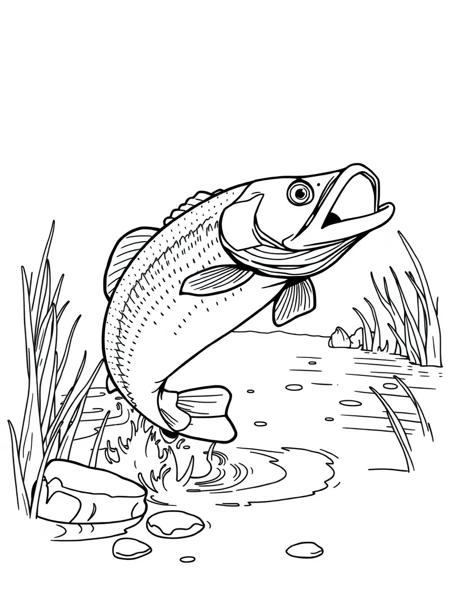 (Mississippi) Catfish jumping from a river