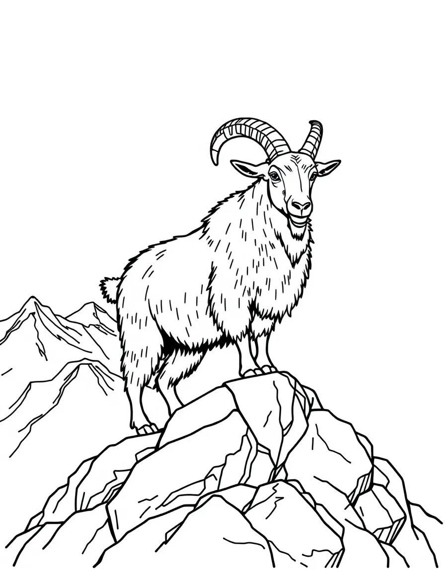 (Montana) A mountain goat on a rocky slope