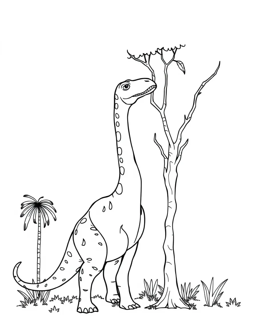 Brachiosaurus friends reaching for the same tree