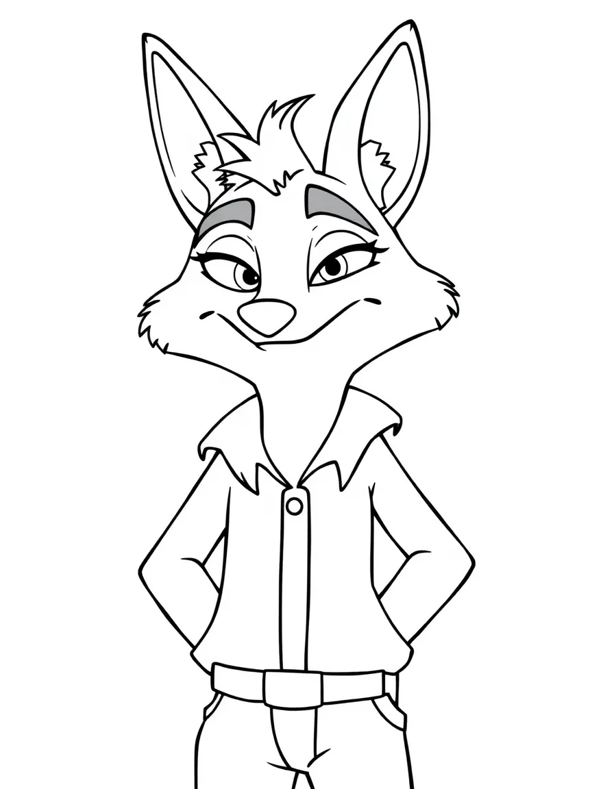 (Zootopia) Nick Wilde smirking with his paws in his pockets  