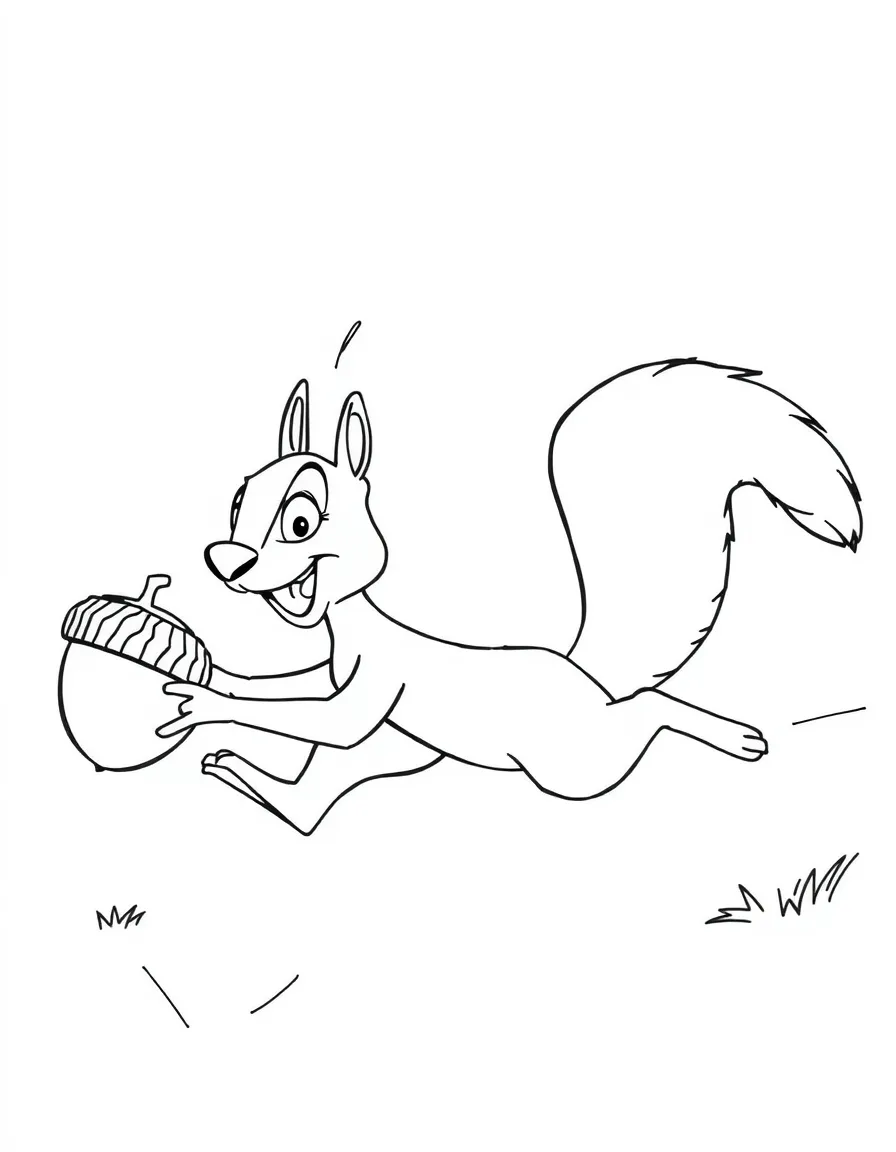 (Ice Age) Scrat the squirrel chasing his beloved acorn