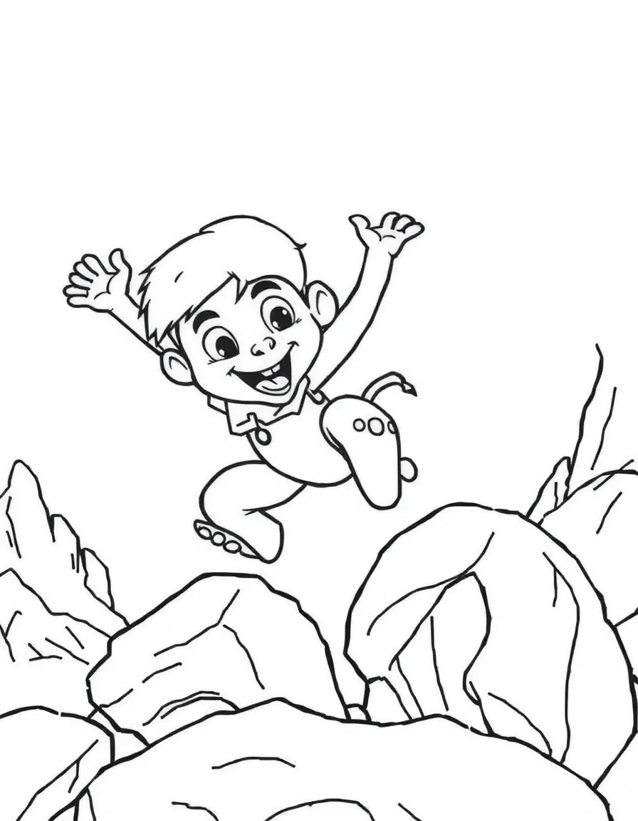 (Ice Age) Diego jumping over icy rocks