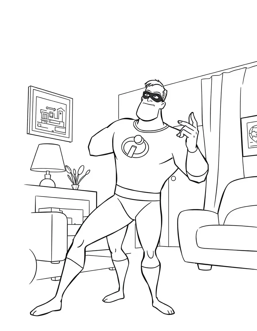 (The Incredibles) Frozone searching for his super suit at home