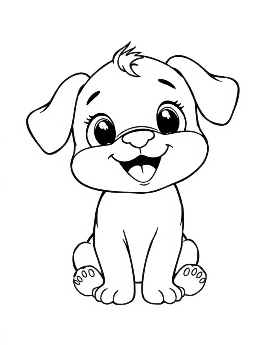 Cheerful cartoon mudpuppy coloring page