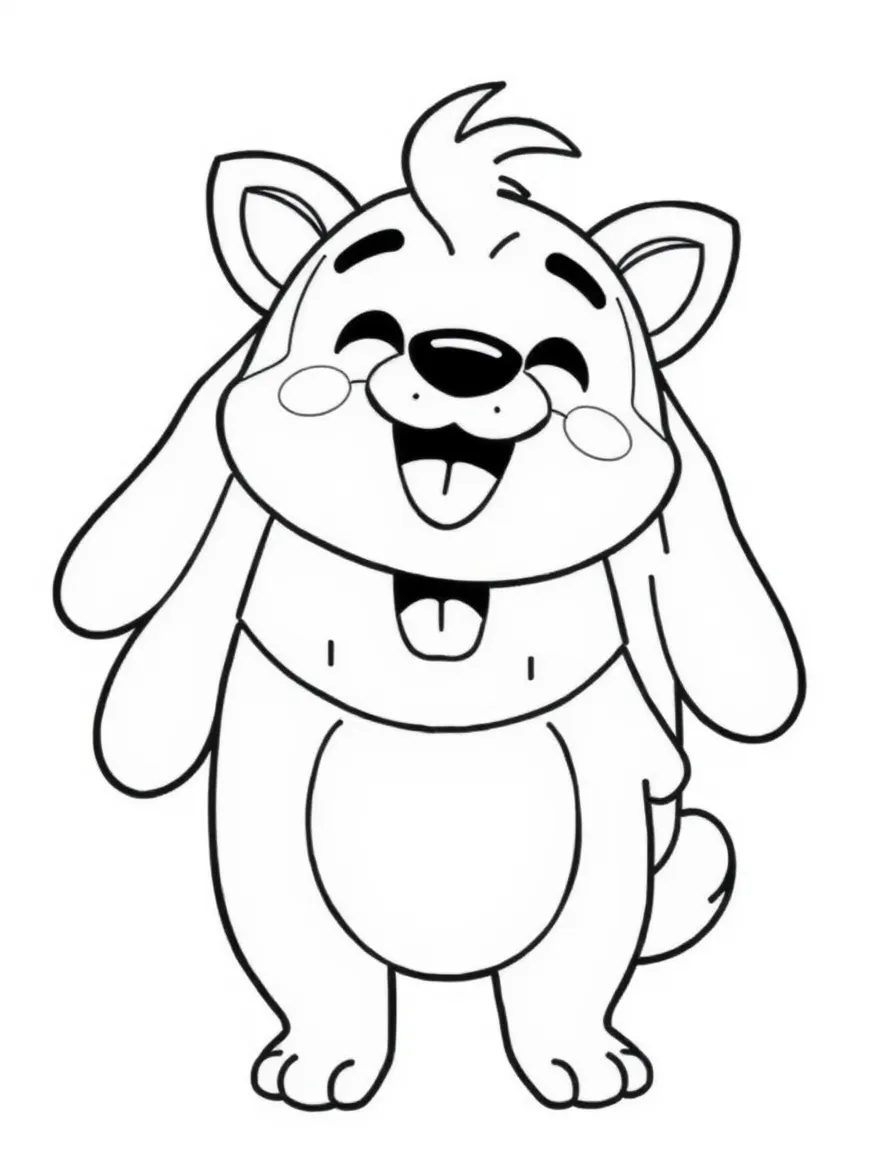 Cheerful cartoon bongo coloring page