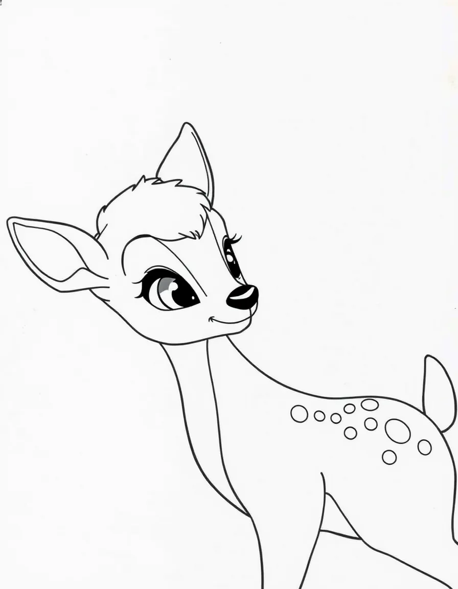 Faline looking at Bambi with adoration.
