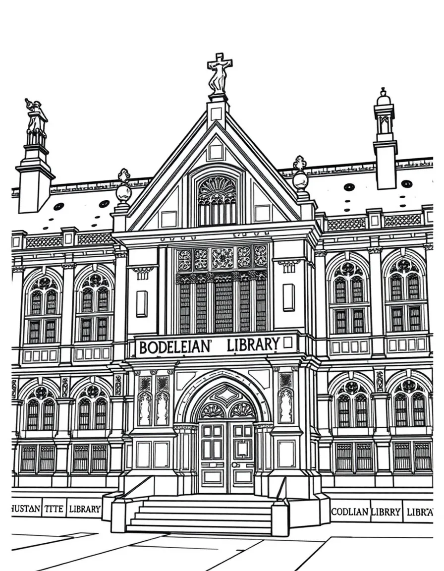 (UK, United Kingdom) Bodleian Library Oxford with Duke Humfrey's Library