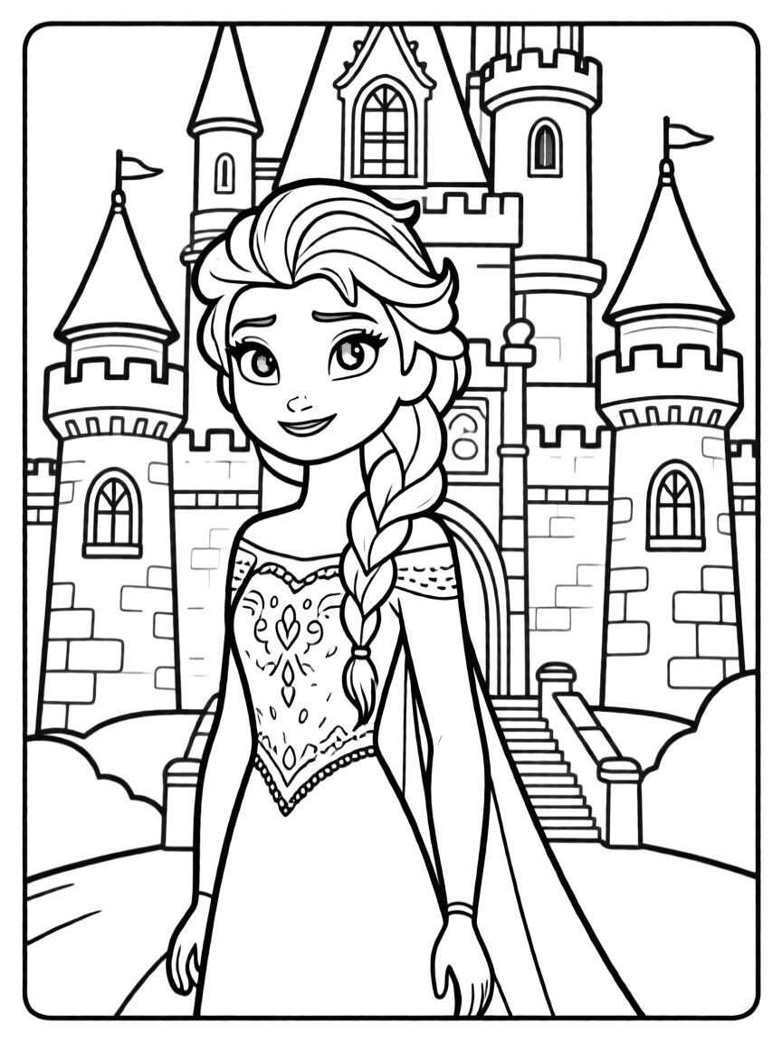 Elsa and the castle