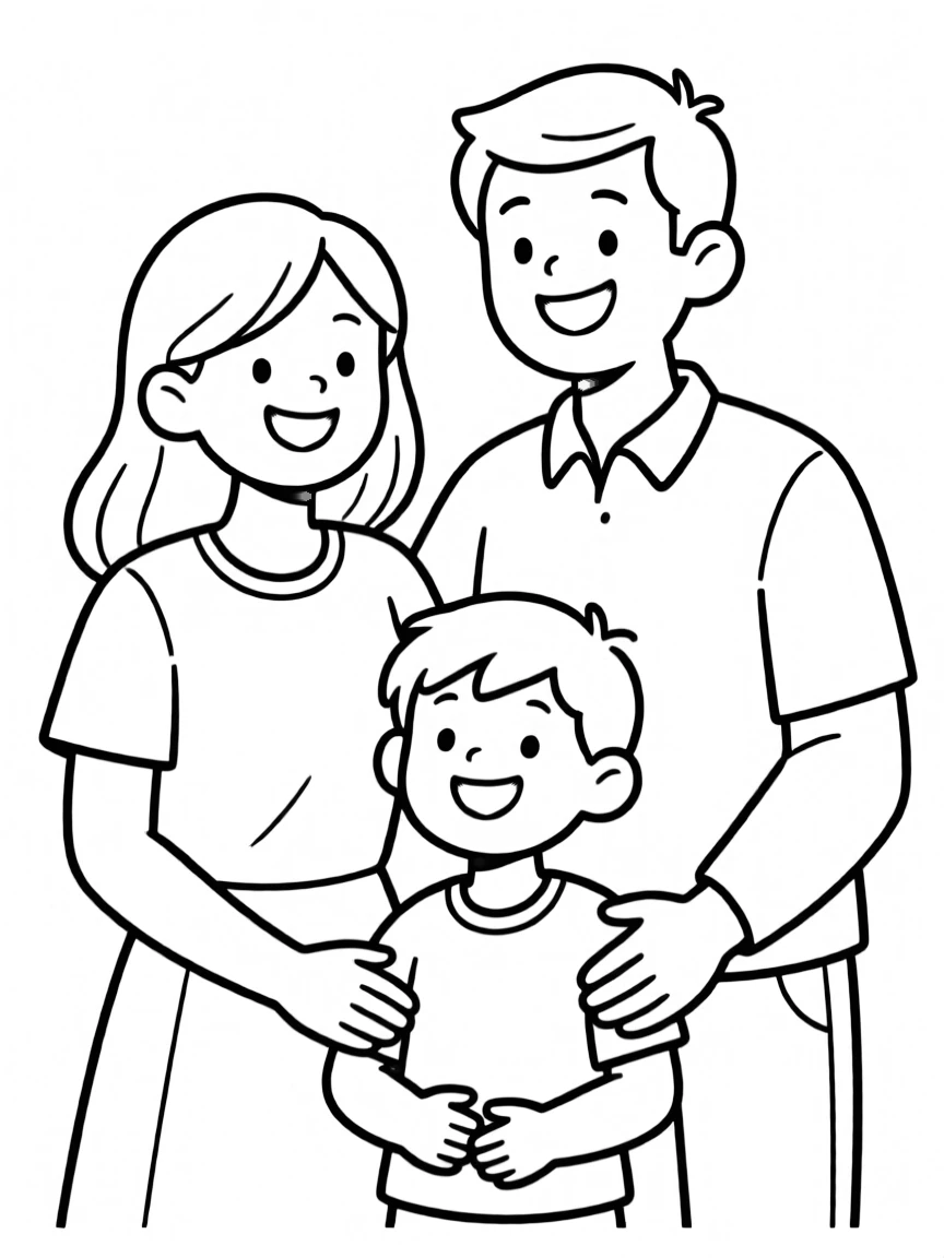 A happy family.