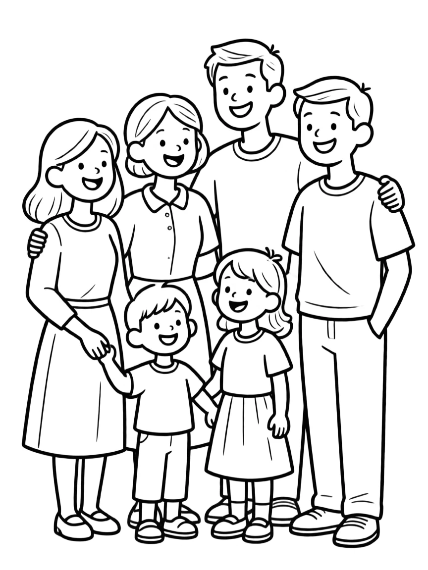 A happy family.