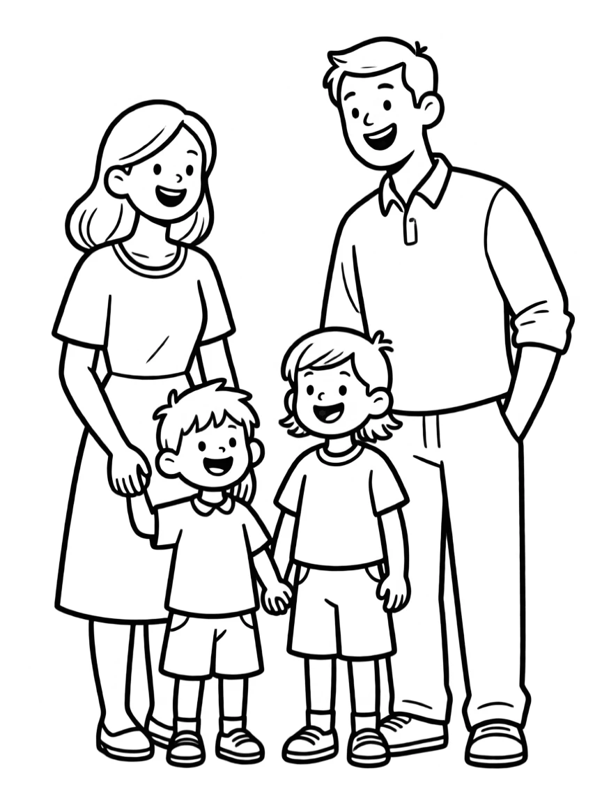 A happy family.
