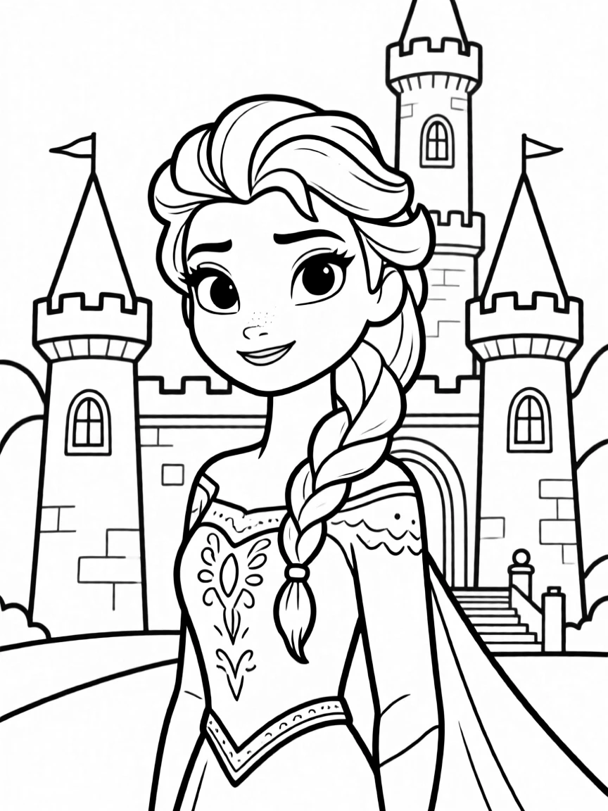 Elsa and the castle