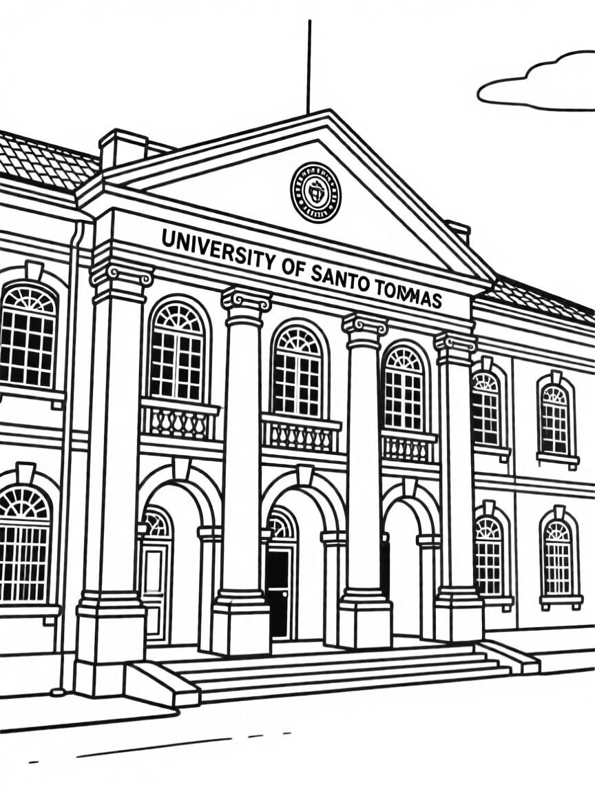 (Philippines) The University of Santo Tomas Main Building in Manila (Asia’s oldest university) with its classic architecture
