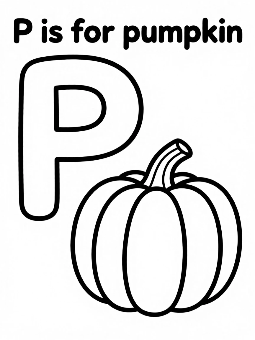 "P is for pumpkin"