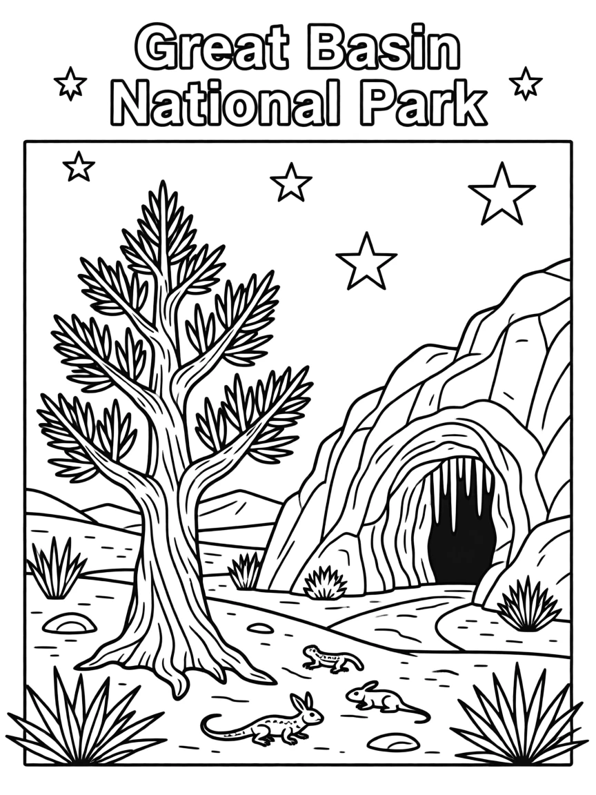 Great Basin National Park with Nevada bristlecone pine longevity, Lehman Caves underground tours, Great Basin Desert ecosystems, and dark sky preservation