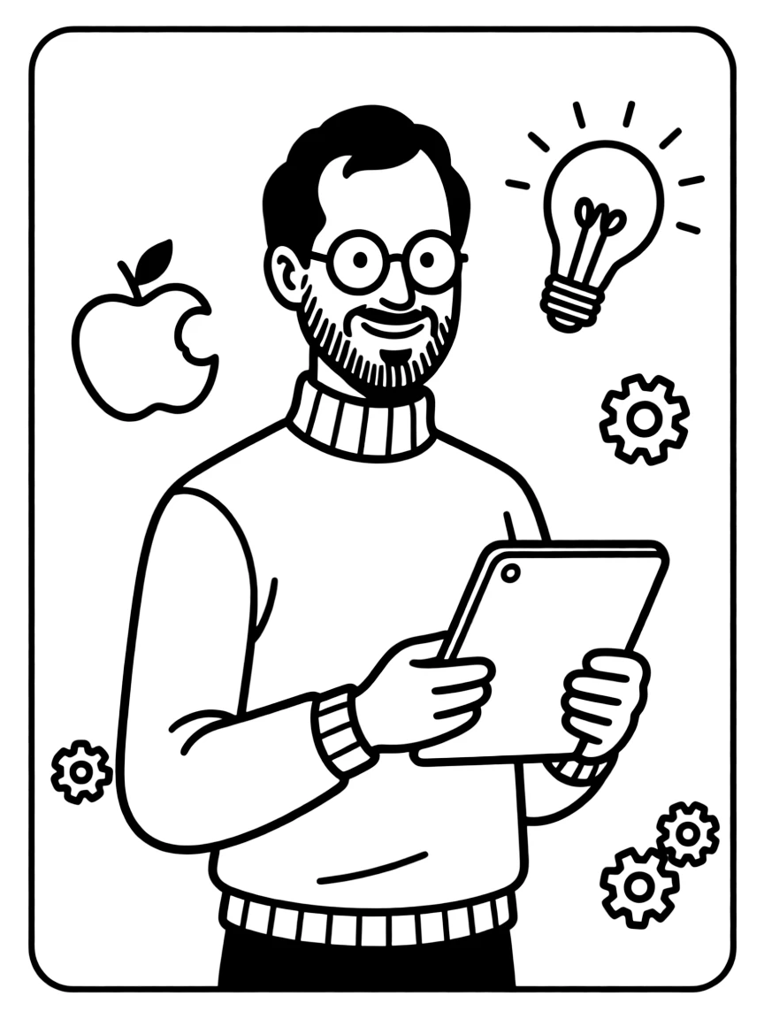 create a powerpoint slide for Steve Jobs.