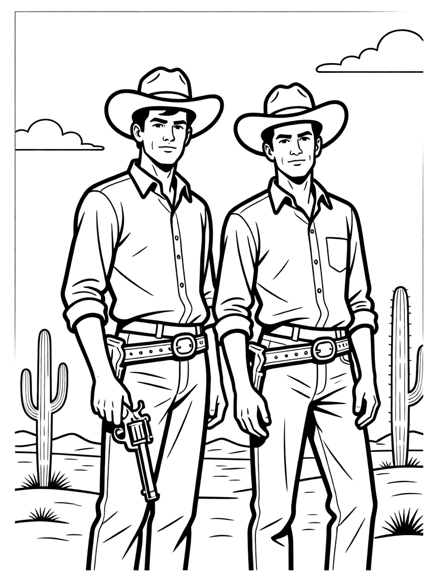 Butch Cassidy and the Sundance Kid in their famous freeze frame