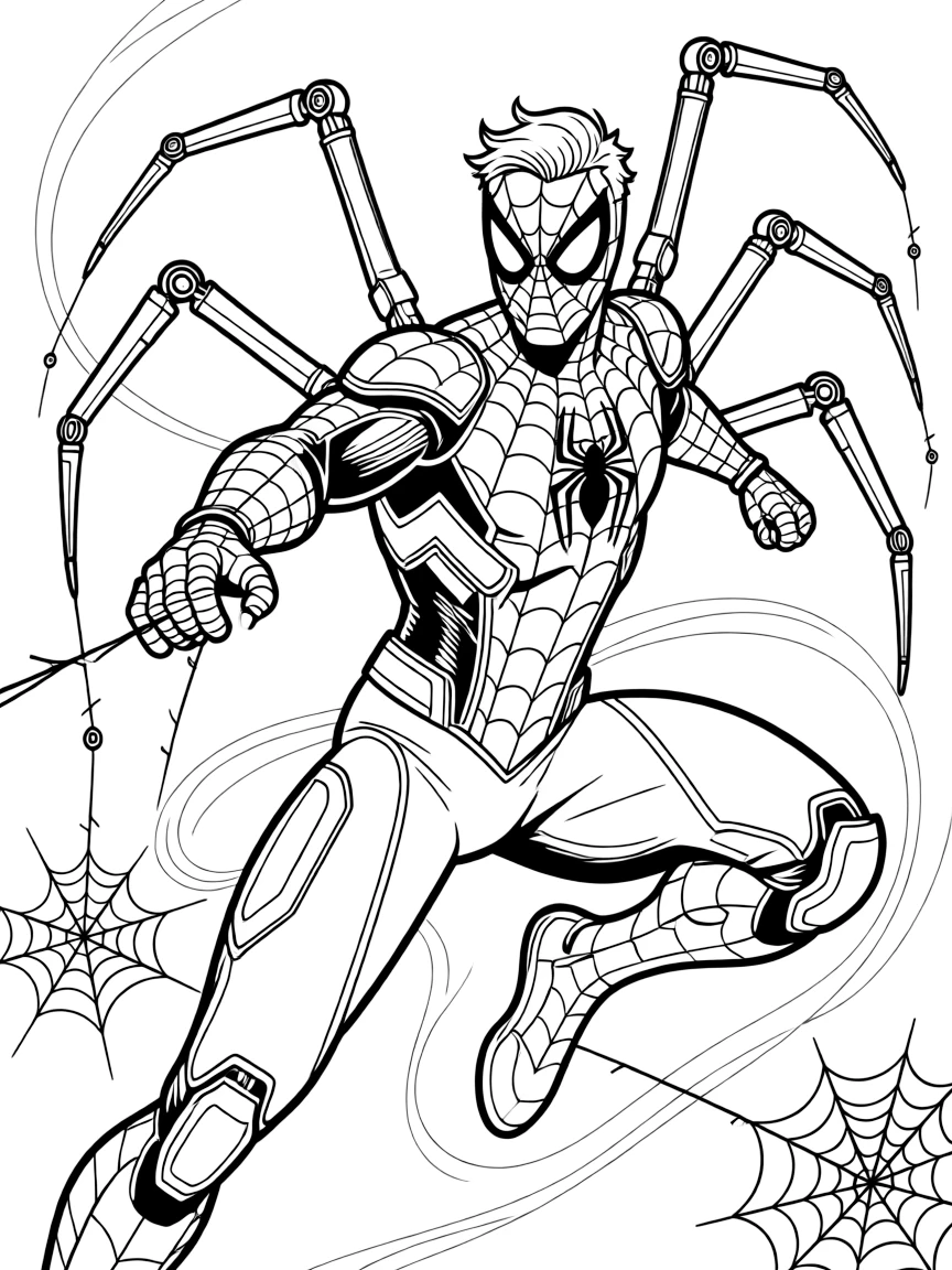 Spider-Man in his Iron Spider armor