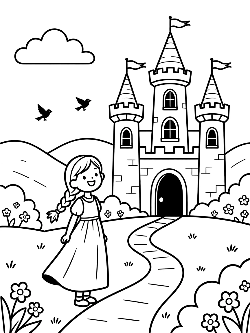 Elsa and the castle