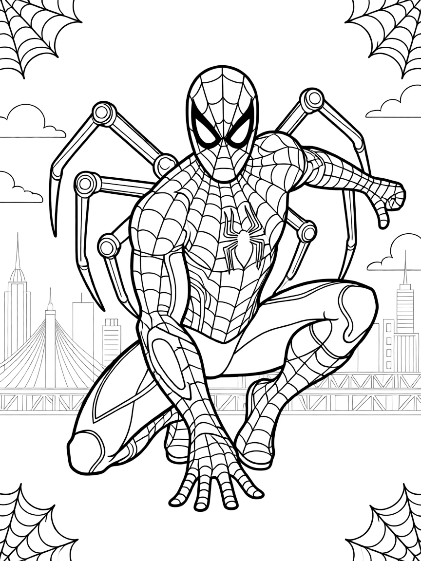 Spider-Man in his Iron Spider armor