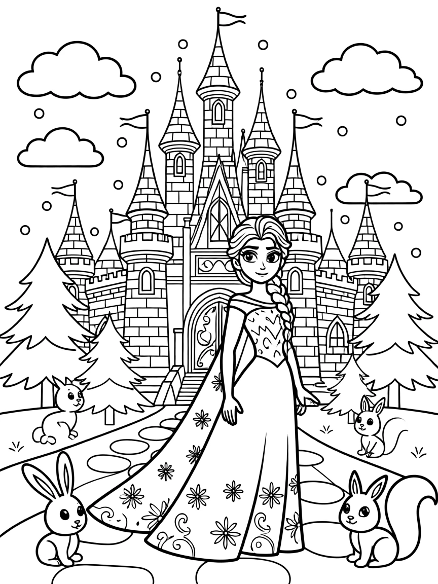 Elsa and the castle