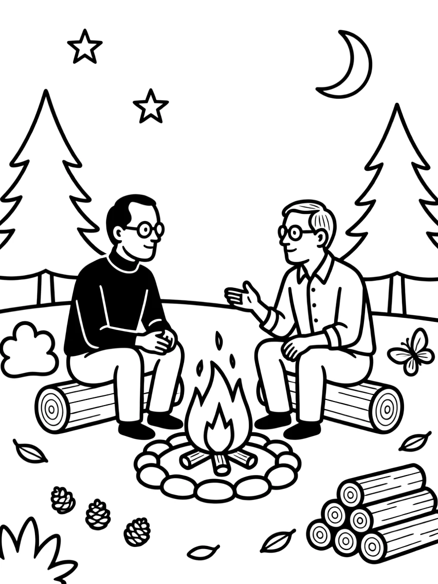 Steve Jobs and bill gates having a fireside chat