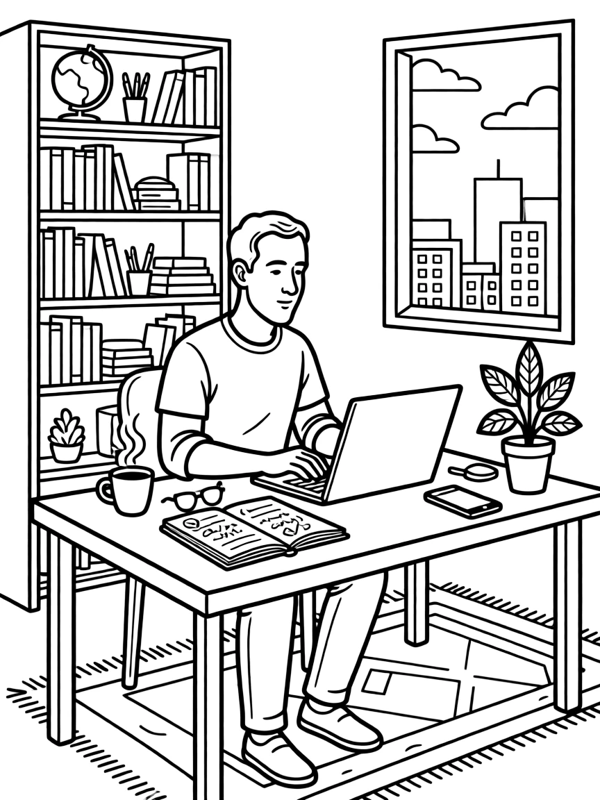 Mark Zuckerberg coding.
